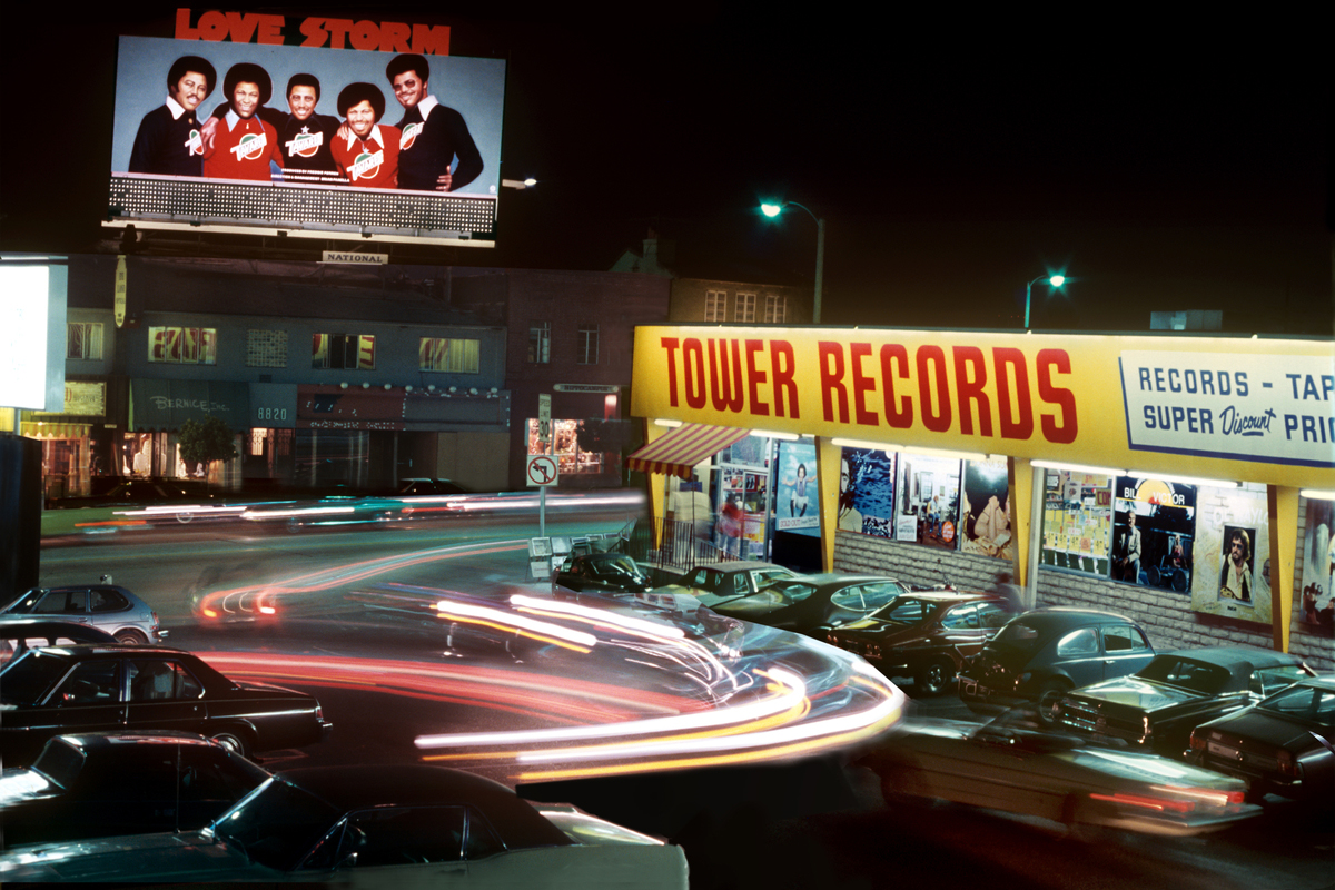 Tower Records on the Sunset Strip, circa 1980.