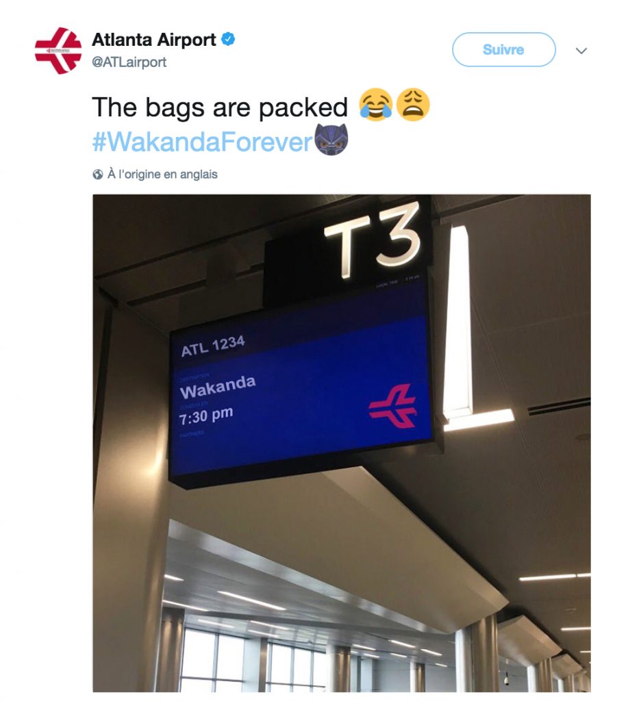 Destination Wakanda direct from Atlanta airport
