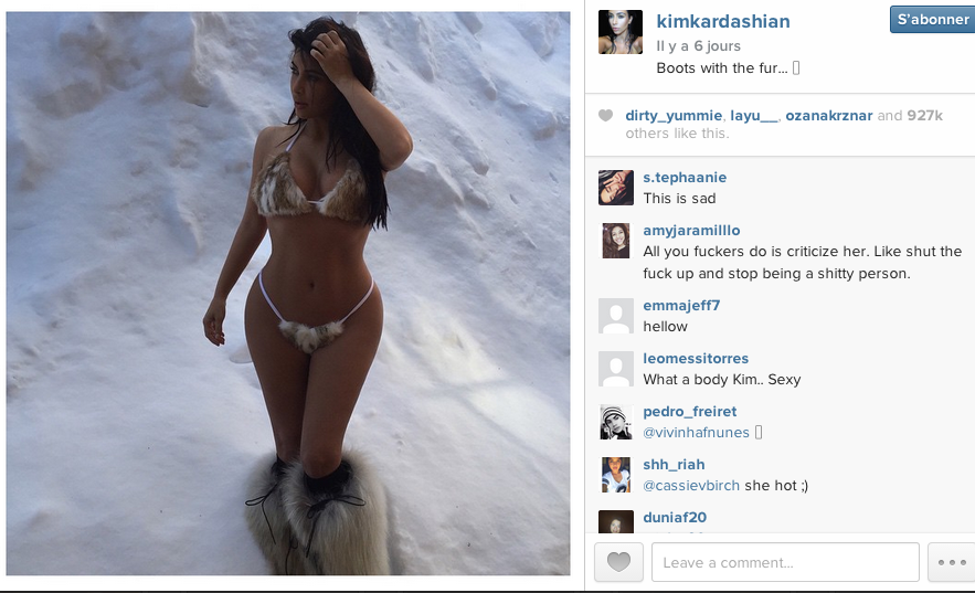 Kim Kardashian après-ski