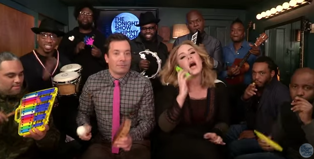 Adele "Hello" avec Jimmy fallon and the Roots
