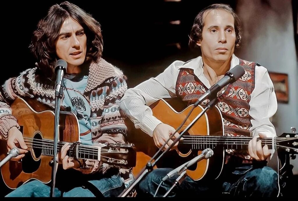 George Harrison and Paul Simon