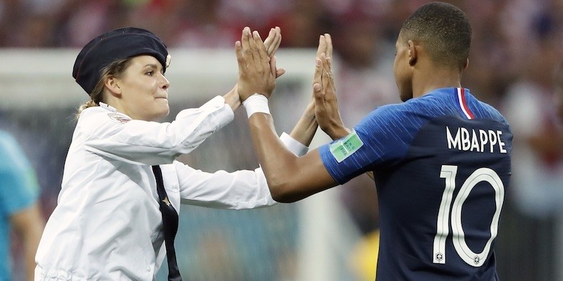 pussy riot world cup field invasion protest mbappé